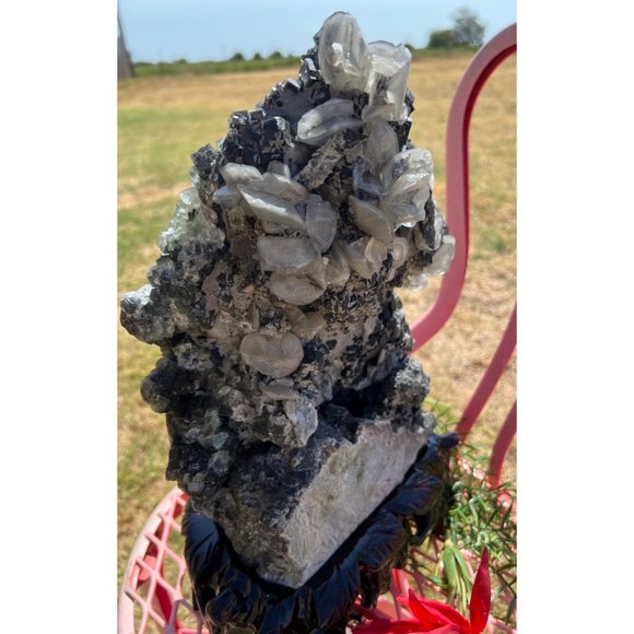 XL Sugar Fluorite Specimen w/Calcite - Picture 7 of 11